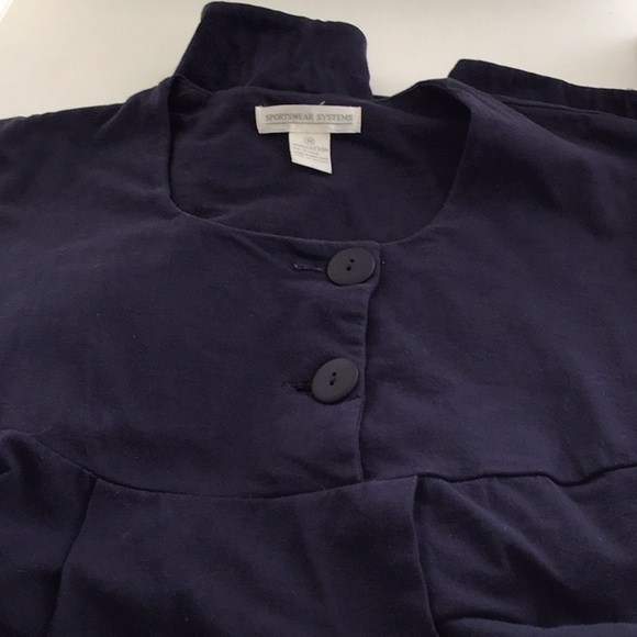 Sports Systems bubble hem two button long sleeve minidress or tunic. Size med. - Picture 3 of 6